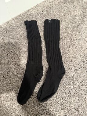Black Ribbed Socks